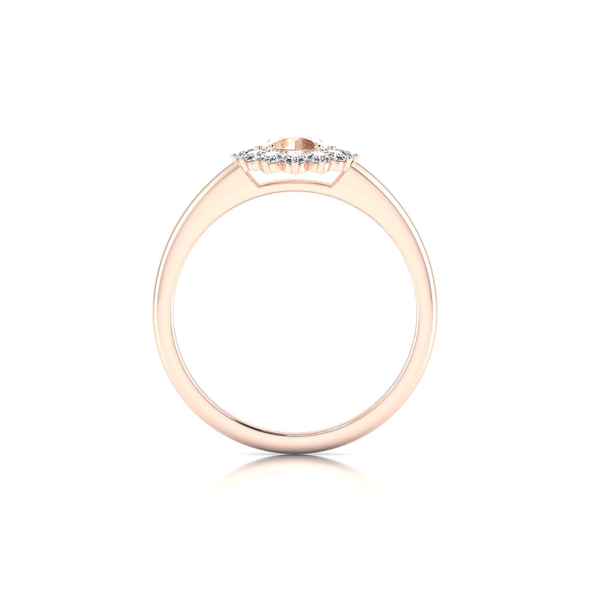 Blossom | 18k Rose Gold 4.5 mm Round Morganite Ring