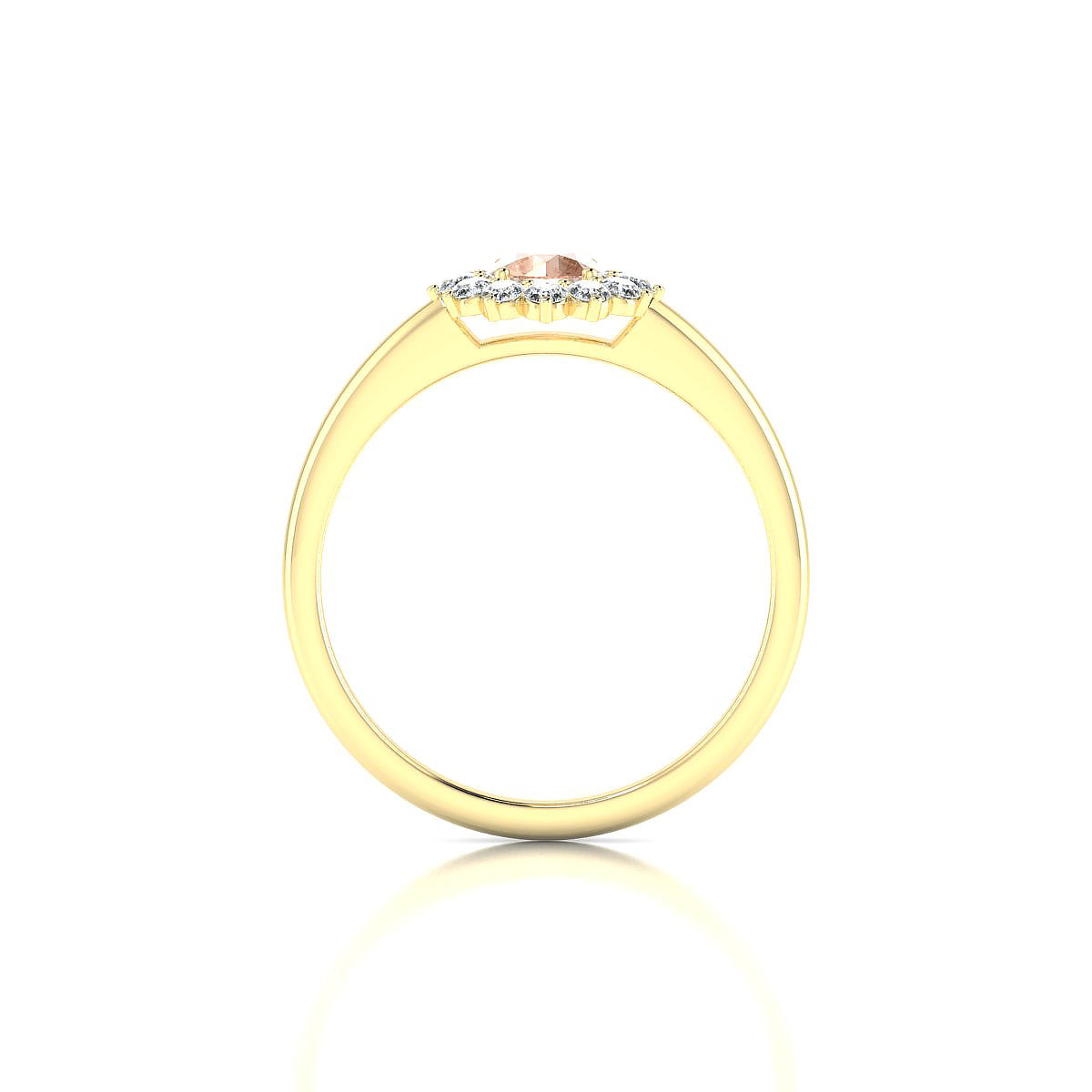 Blossom | 18k Yellow Gold 4.5 mm Round Morganite Ring