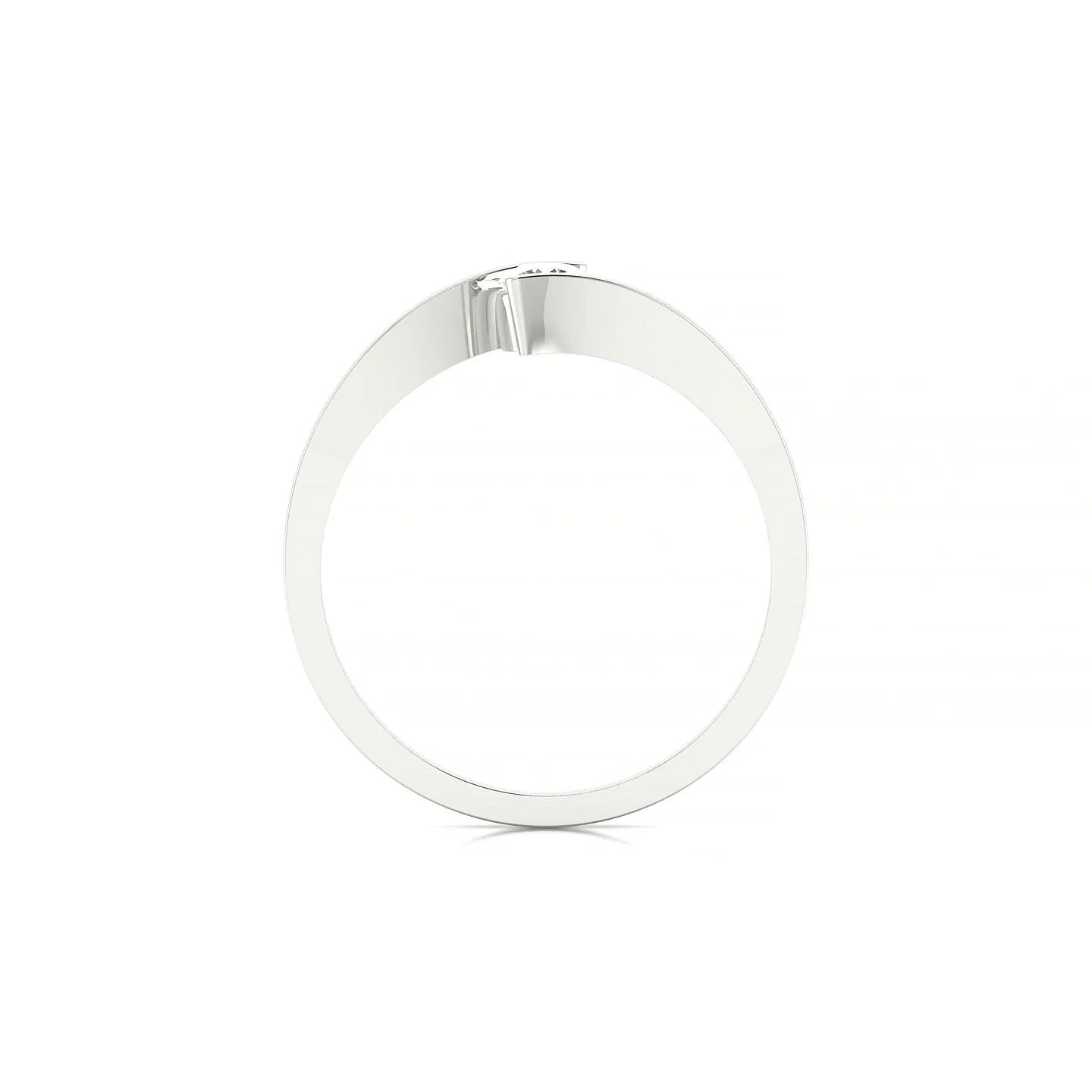 Brim | 18k White Gold 3.7 mm Round Diamond Ring