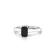 Cathedral | Bague Diamant Noir Émeraude