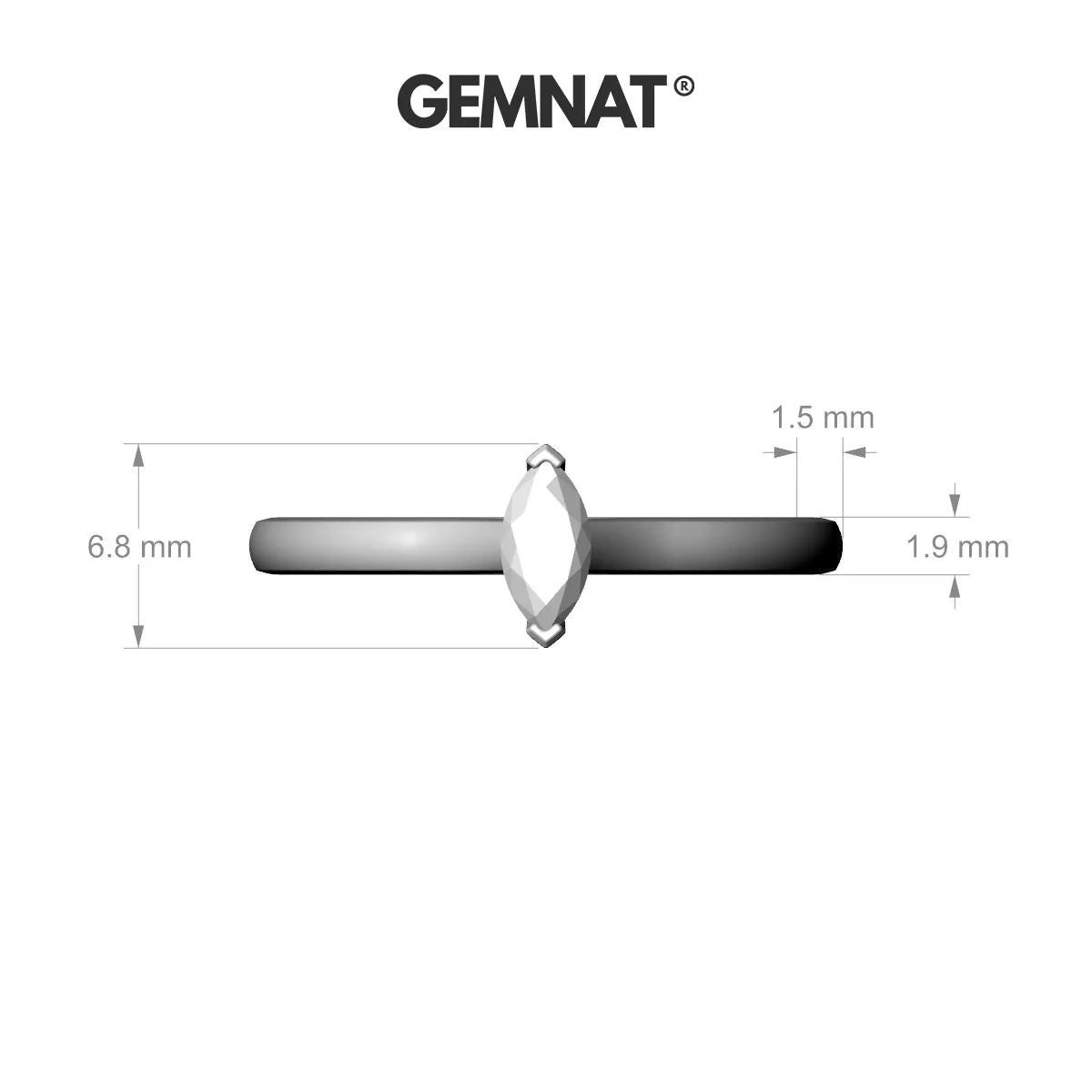 Cathedral | 18k Rose Gold 6 x 3 mm Marquise Emerald Ring