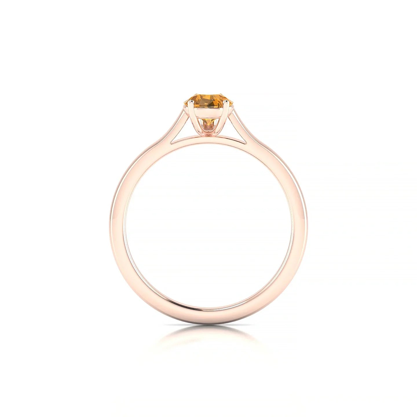 Cathedral | 18k Rose Gold 7 x 5 mm Pear Citrine Ring