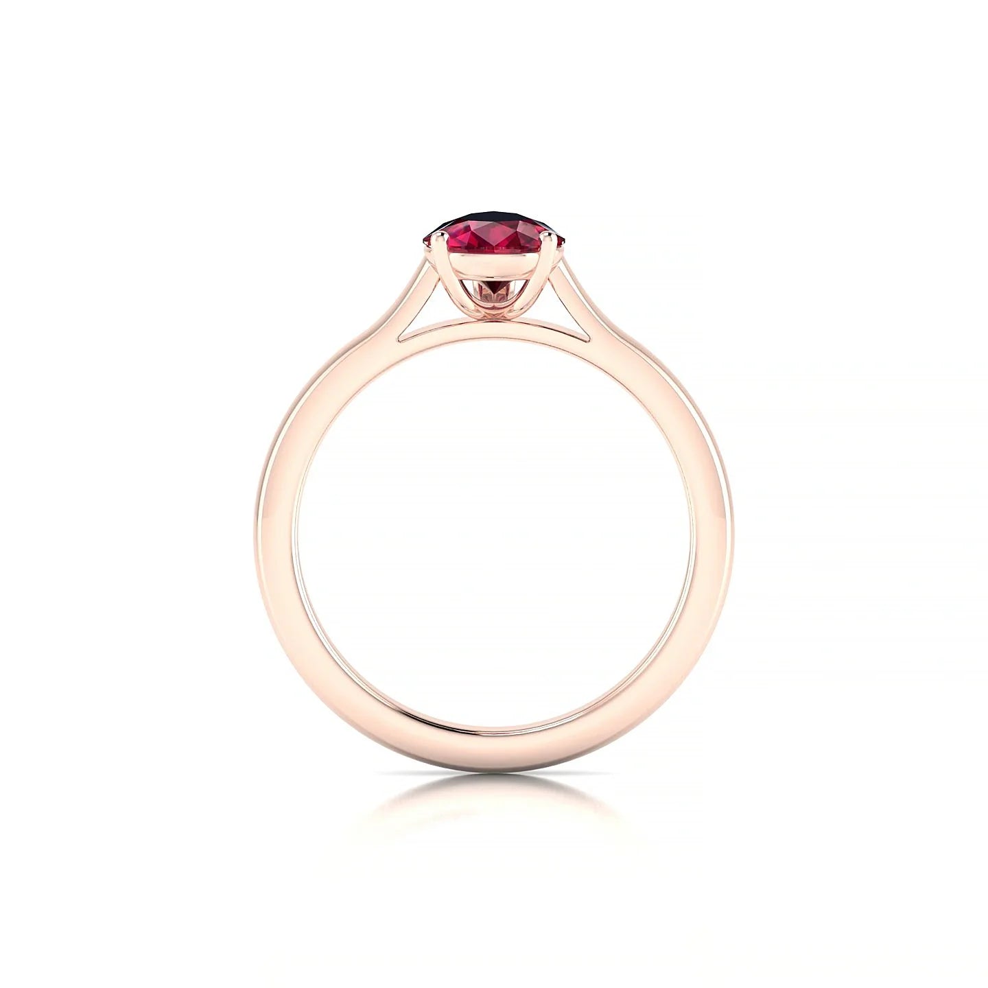 Cathedral | 18k Rose Gold 8 x 6 mm Pear Ruby Ring