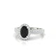 Celeste | Bague Diamant Noir Ovale