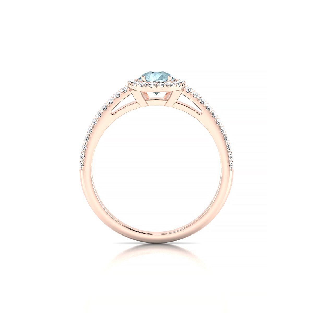 Celeste | 18k Rose Gold 7 x 5 mm Pear Aquamarine Ring