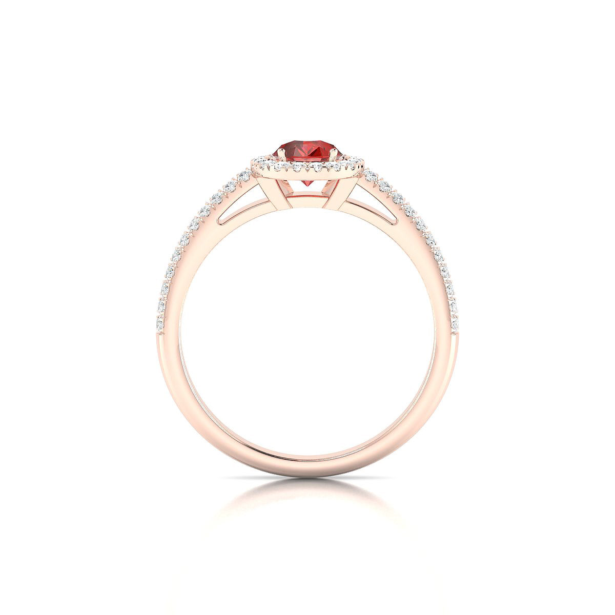 Celeste | 18k Rose Gold 7 x 5 mm Pear Garnet Ring