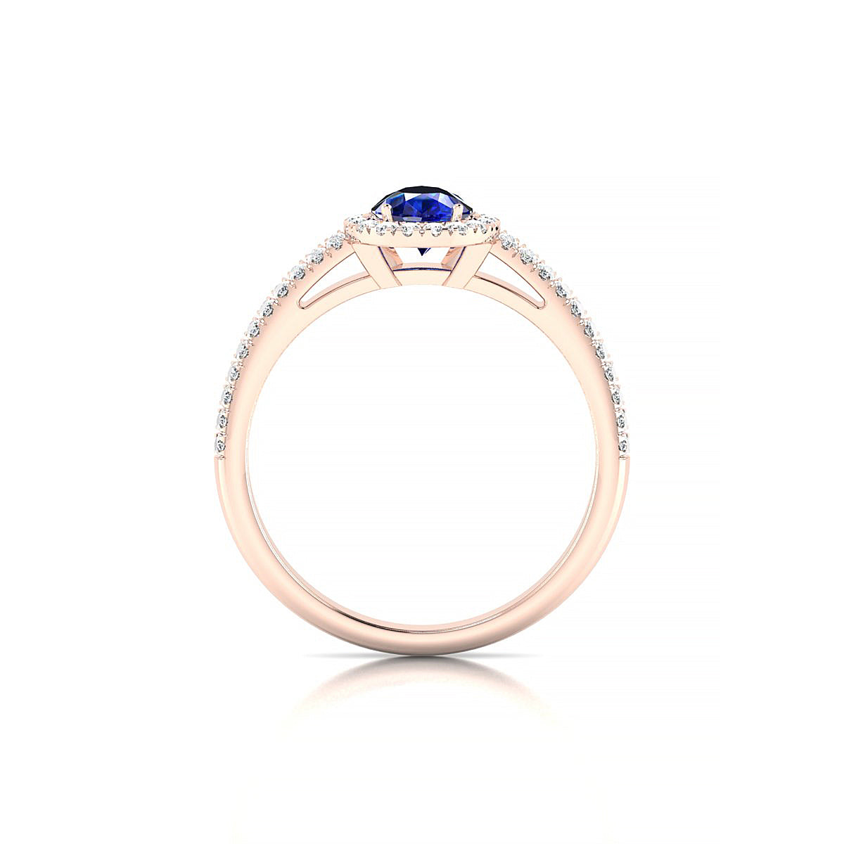 Celeste | 18k Rose Gold 7 x 5 mm Pear Sapphire Ring