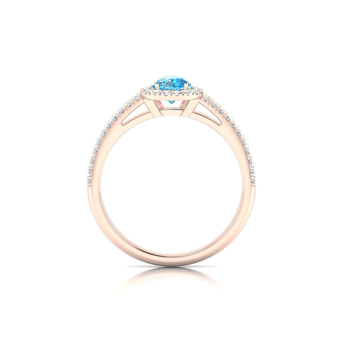 Celeste | 18k Rose Gold 7 x 5 mm Pear Topaz Ring
