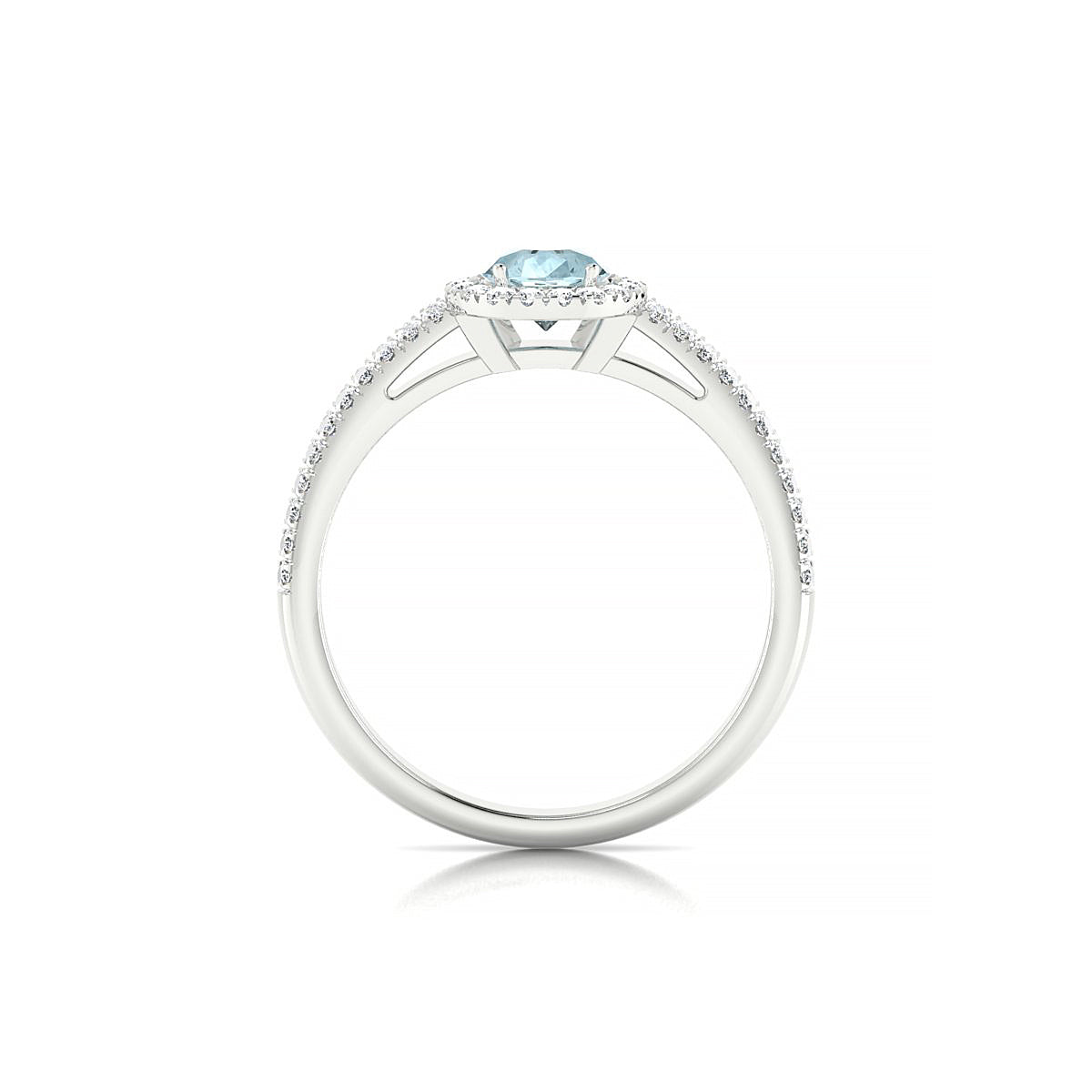 Celeste | 18k White Gold 7 x 5 mm Pear Aquamarine Ring