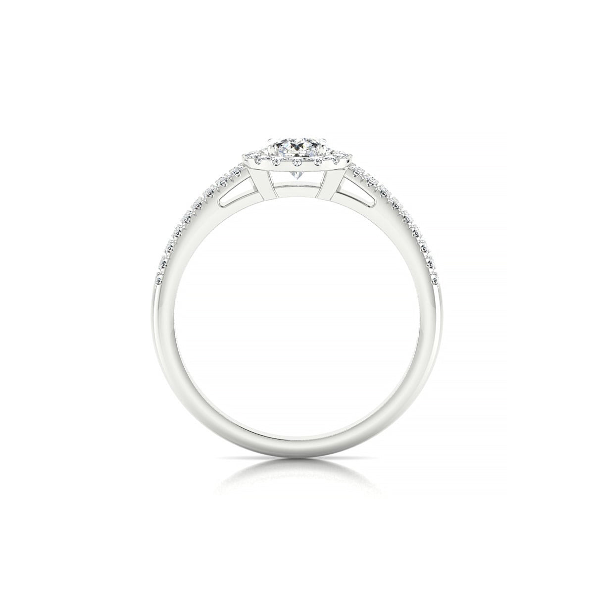 Celeste | 18k White Gold 5.2 mm Round Diamond Ring