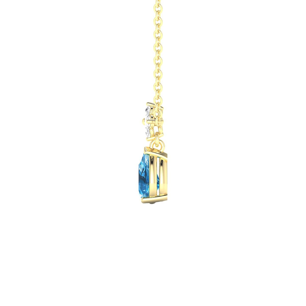 Celestial | 18k Yellow Gold 6 x 4 mm Pear Topaz Pendant