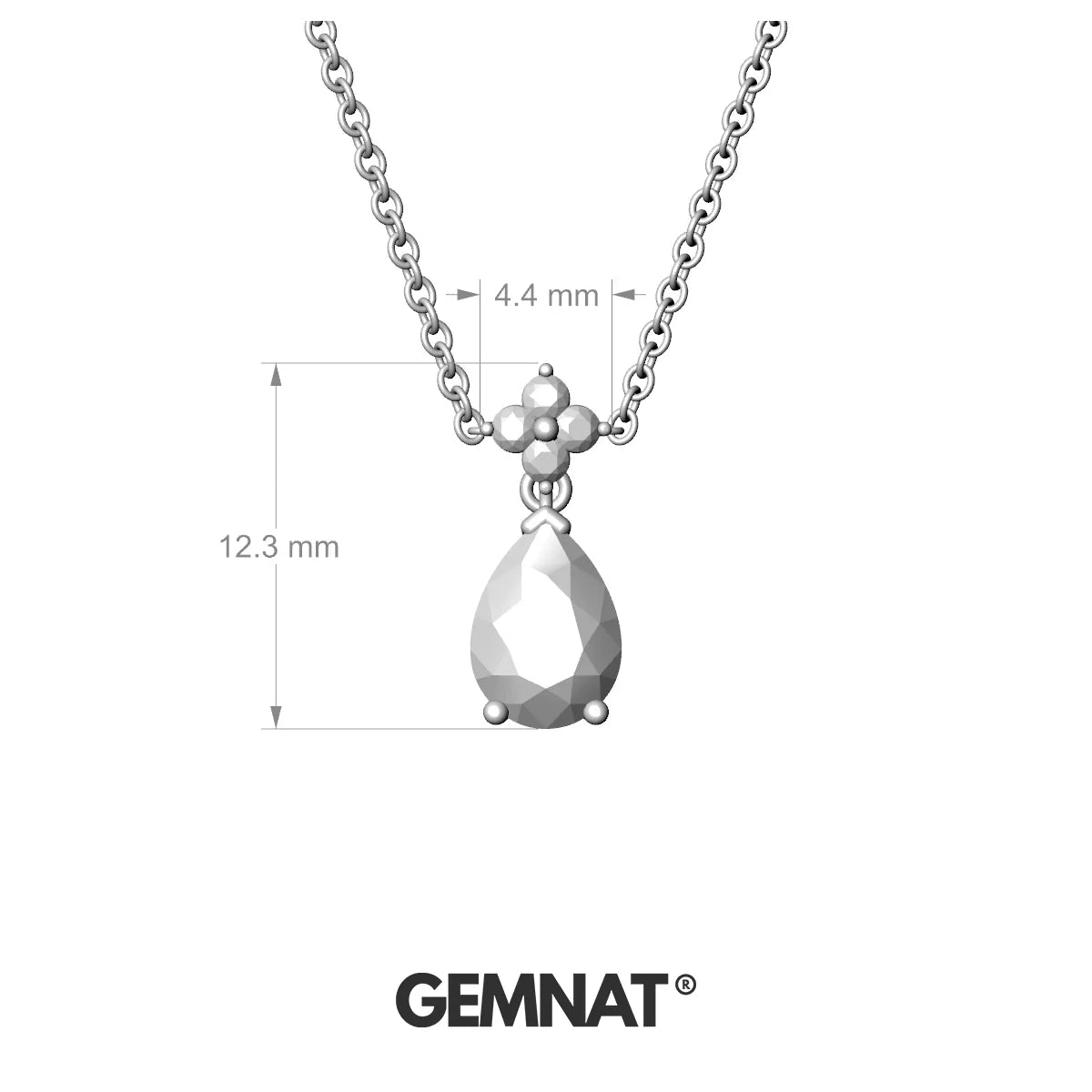 Celestial | 18k Rose Gold 7 x 5 mm Pear Garnet Pendant