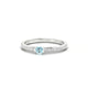 Crest | Bague Aigue-marine Ronde