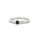 Crest | Bague Diamant Noir Rond