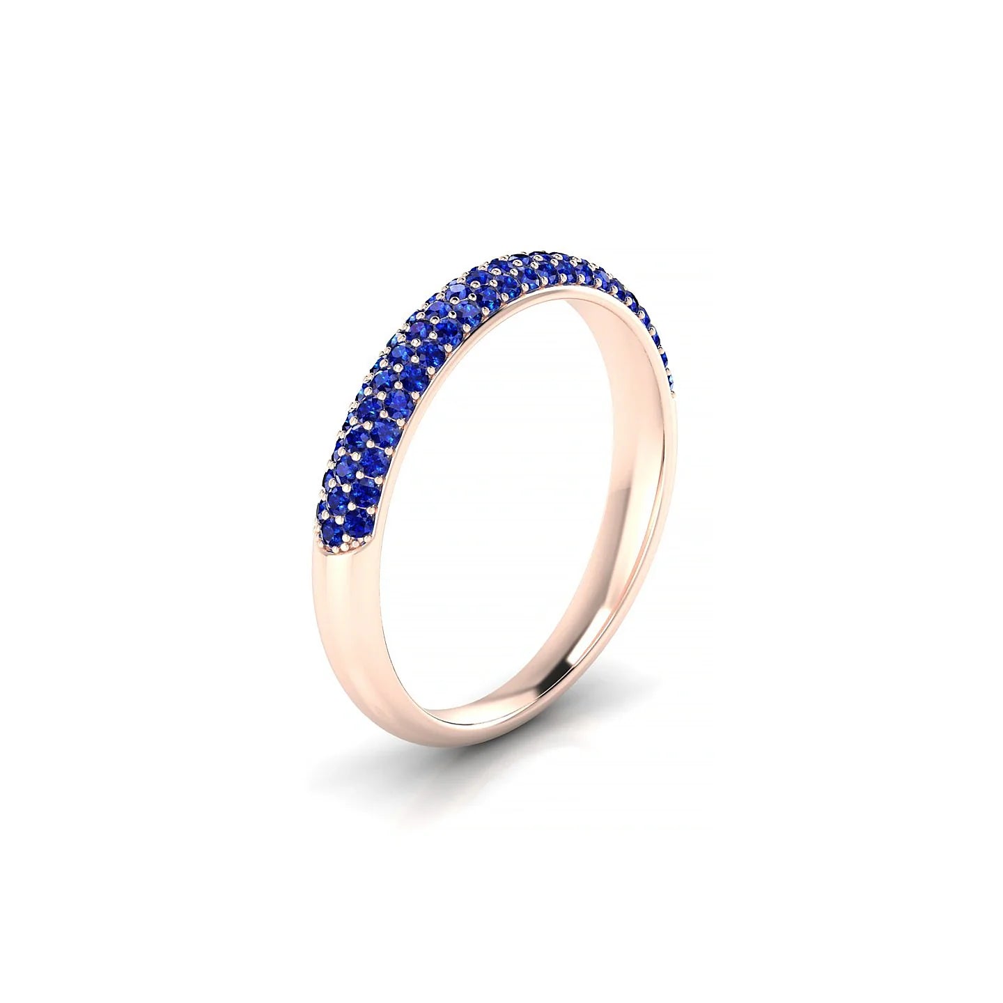 Dawn | 18k Rose Gold 1.1 mm Round Sapphire Ring