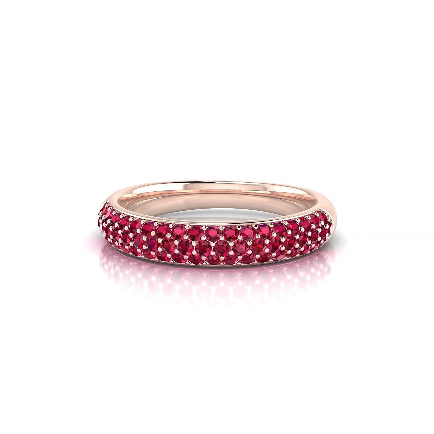 Dawn | 18k Rose Gold 1.3 mm Round Ruby Ring