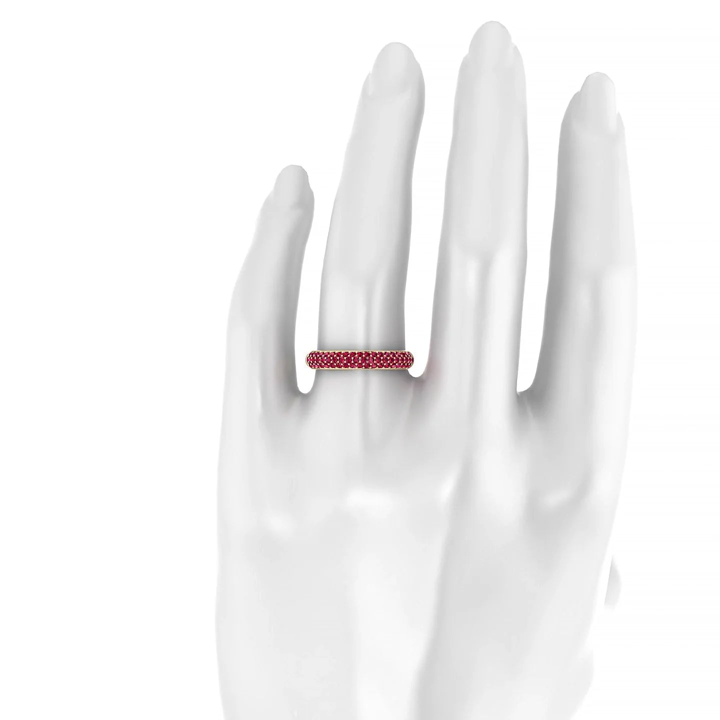Dawn | 18k Yellow Gold 1.3 mm Round Ruby Ring