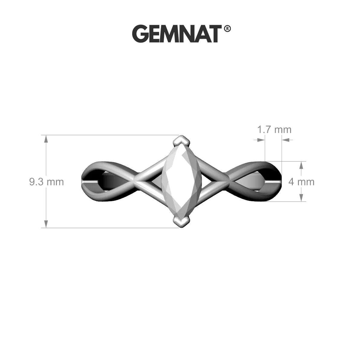 Daze | 18k Yellow Gold 8 x 4 mm Marquise Amethyst Ring