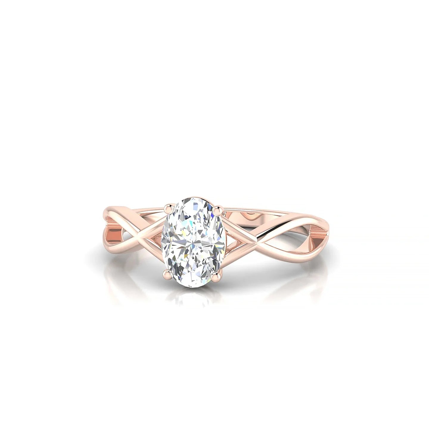 Daze | 18k Rose Gold 7 x 5 mm Oval Diamond Ring
