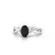 Daze | Bague Diamant Noir Ovale
