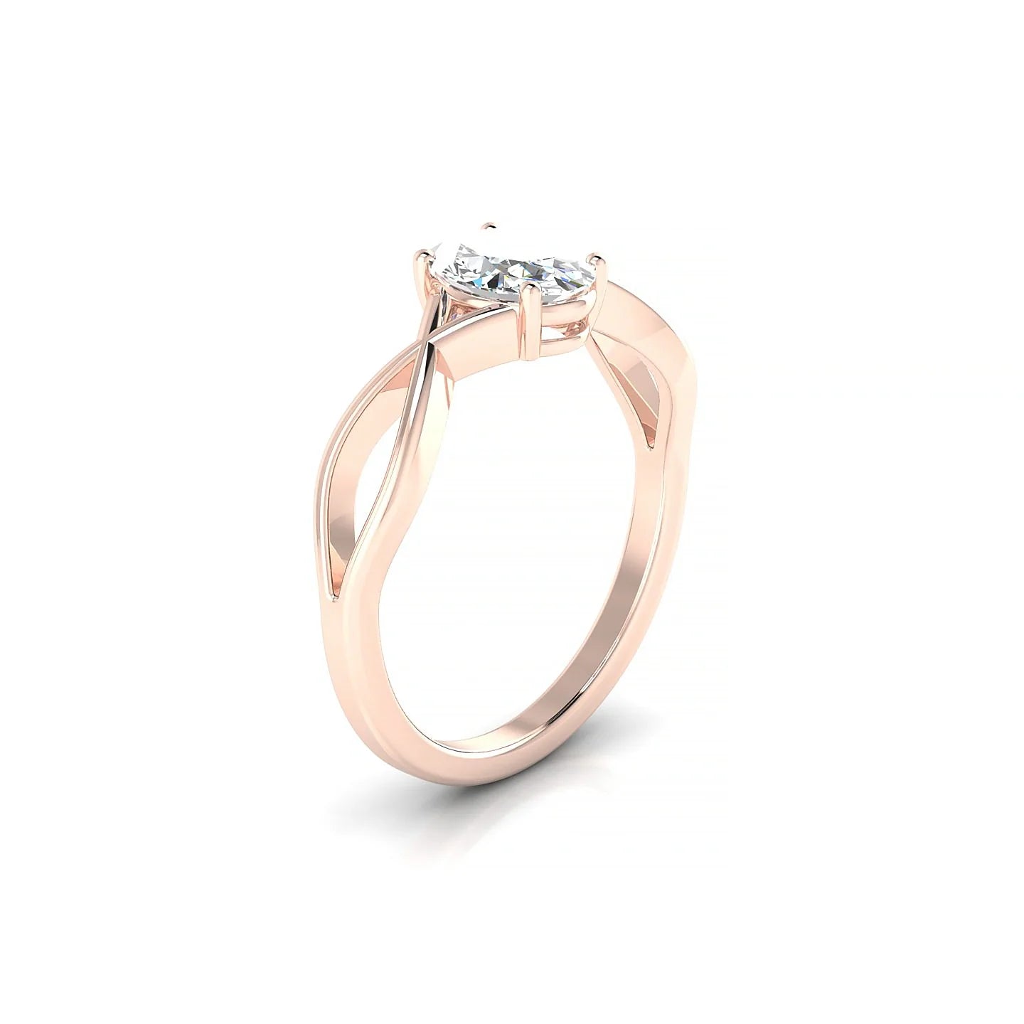 Daze | 18k Rose Gold 7 x 5 mm Oval Diamond Ring