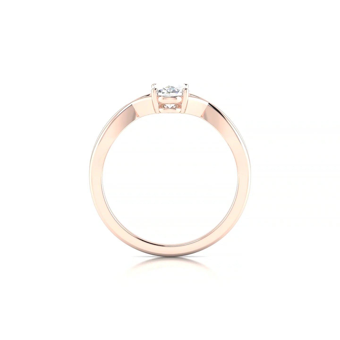Daze | 18k Rose Gold 7 x 5 mm Oval Diamond Ring