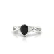 Daze | Bague Diamant Noir Poire