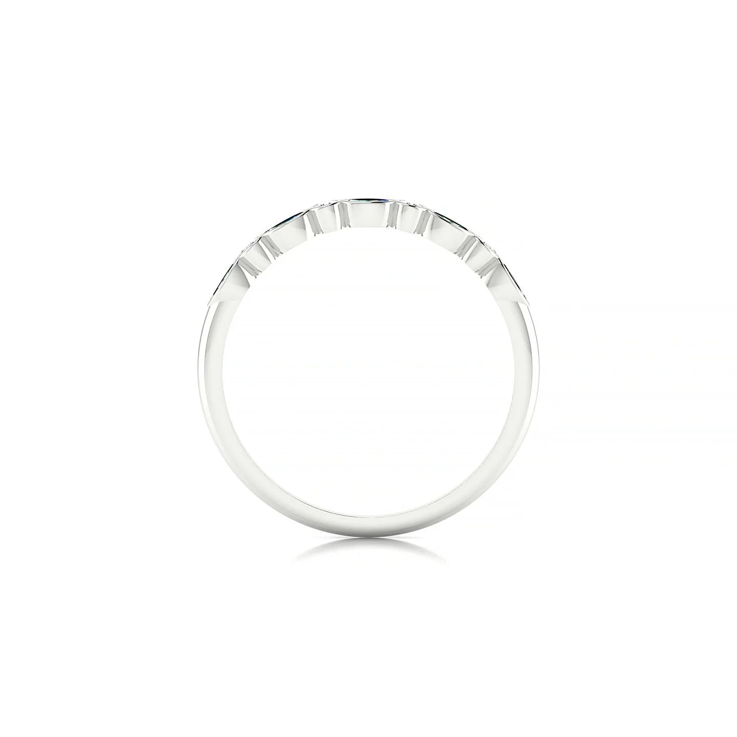 Delight | 18k White Gold 3 x 1.5 mm Marquise Emerald Ring