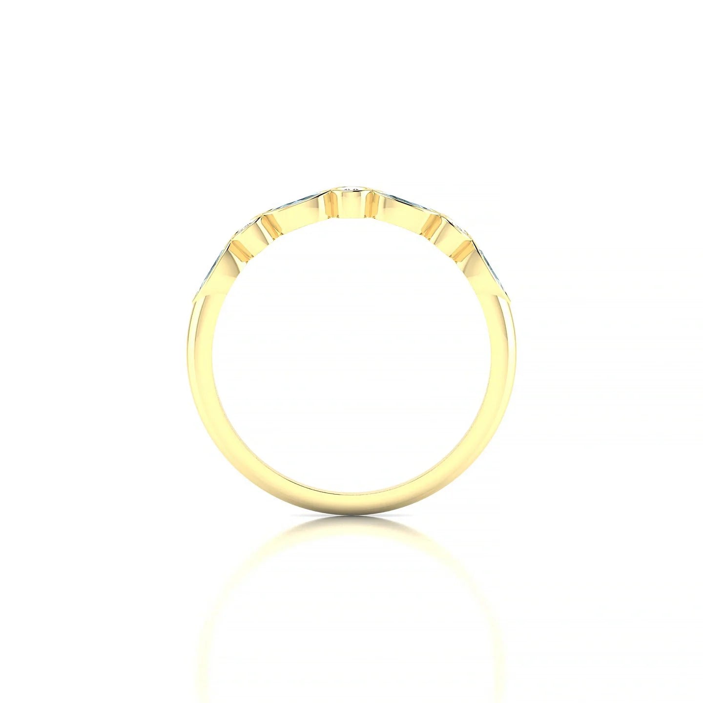 Delight | 18k Yellow Gold 4 x 2 mm Marquise Aquamarine Ring
