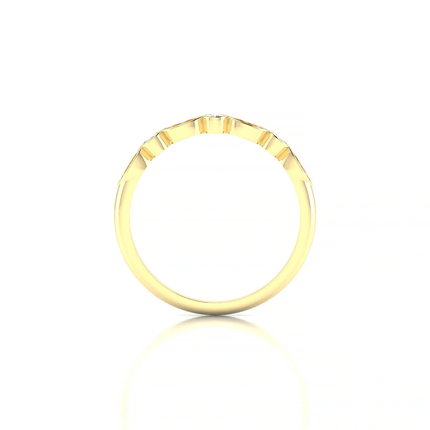 Delight | 18k Yellow Gold 4 x 2 mm Marquise Citrine Ring