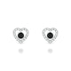 Desire | Boucles d'oreilles Diamant Noir Rond