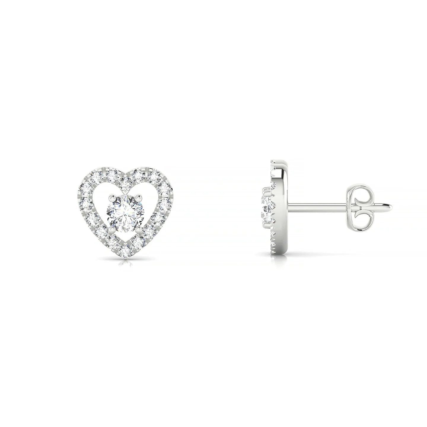 Desire | 18k White Gold 3 mm Round Diamond Earrings