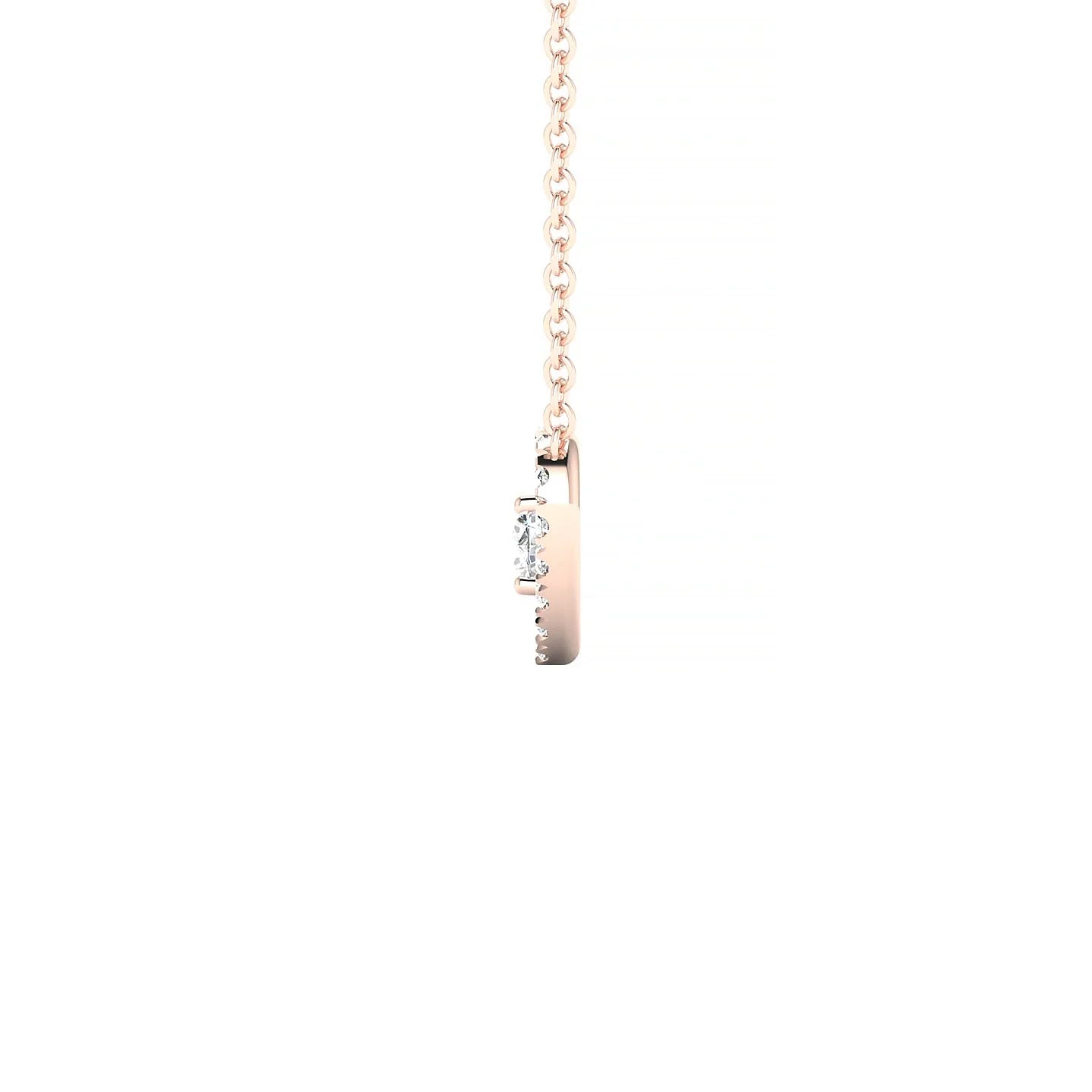 Desire | 18k Rose Gold 3 mm Round Diamond Pendant