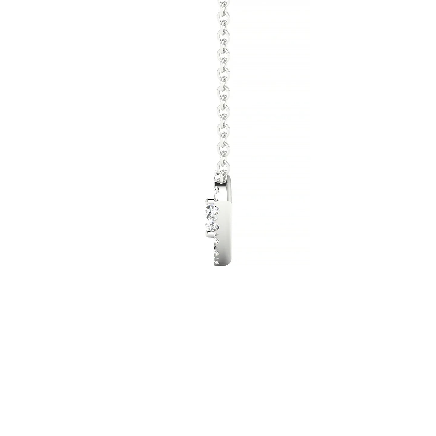 Desire | 18k White Gold 3 mm Round Diamond Pendant