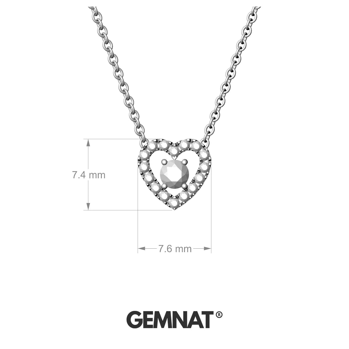 Desire | 18k Rose Gold 3 mm Round Rhodolite Pendant