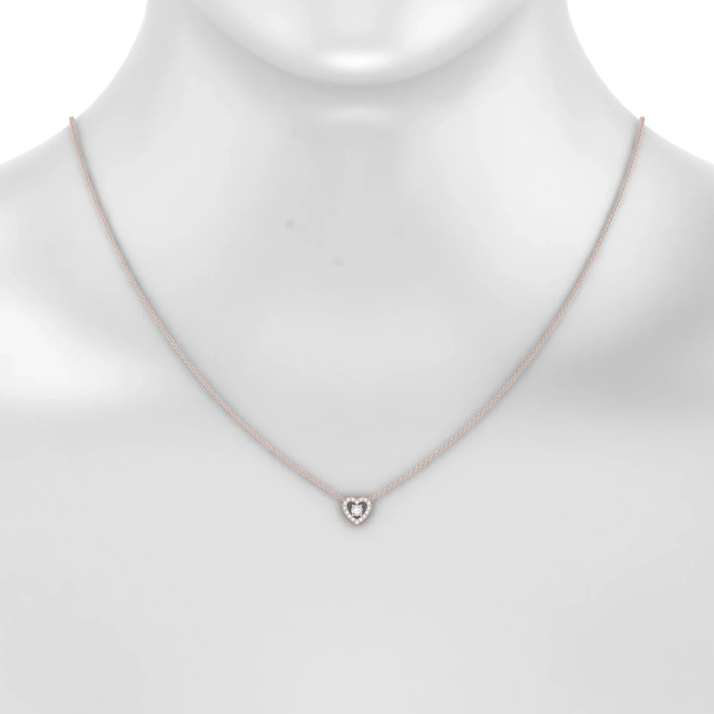 Desire | 18k Rose Gold 3 mm Round Diamond Pendant