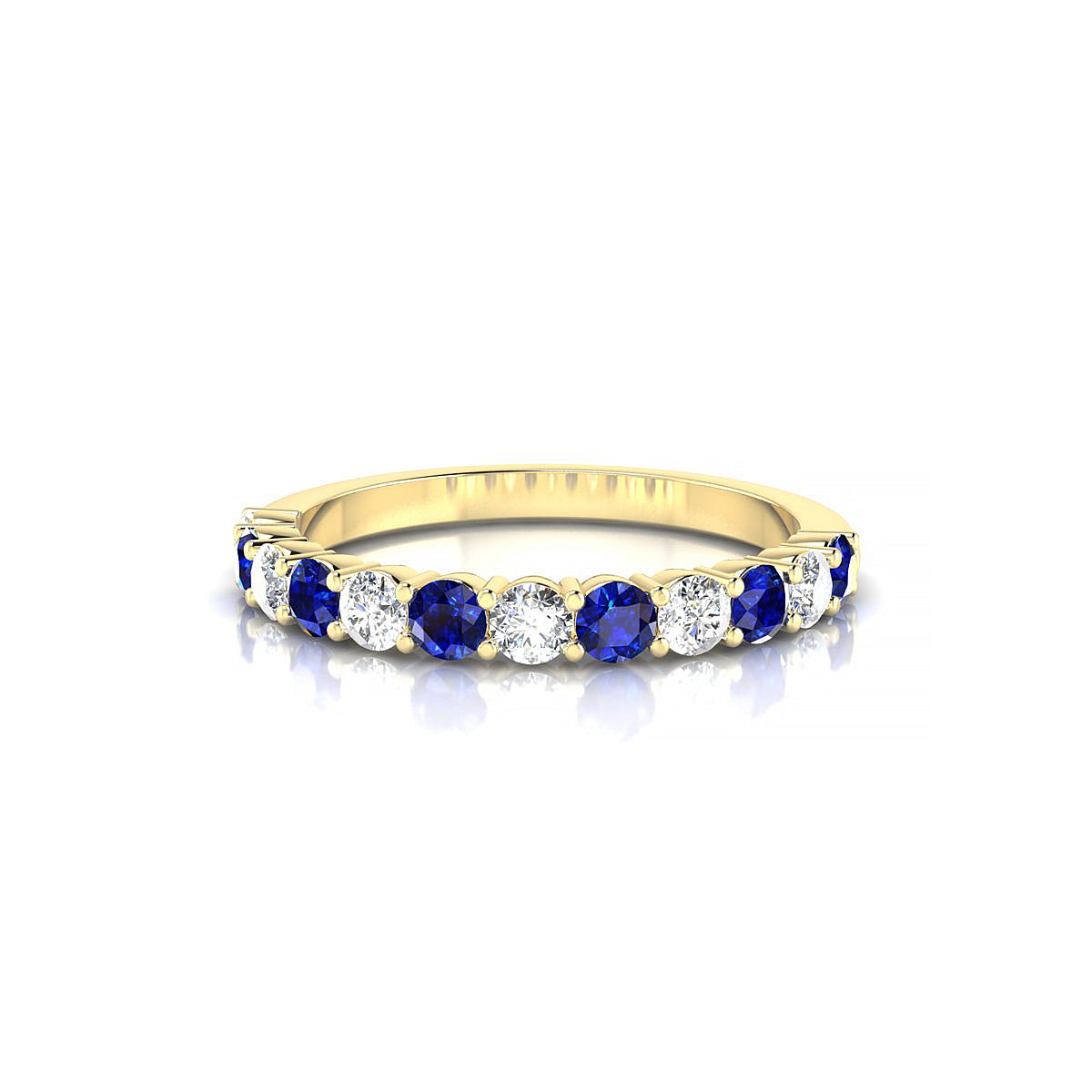 Destiny | 18k Yellow Gold 2.5 mm Round Sapphire Ring