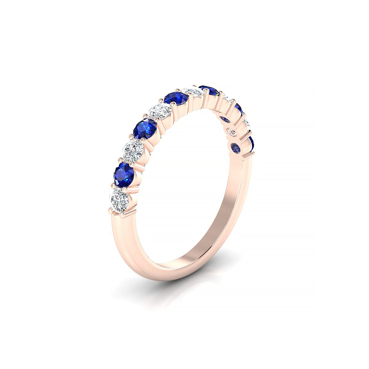 Destiny | 18k Rose Gold 2.5 mm Round Sapphire Ring