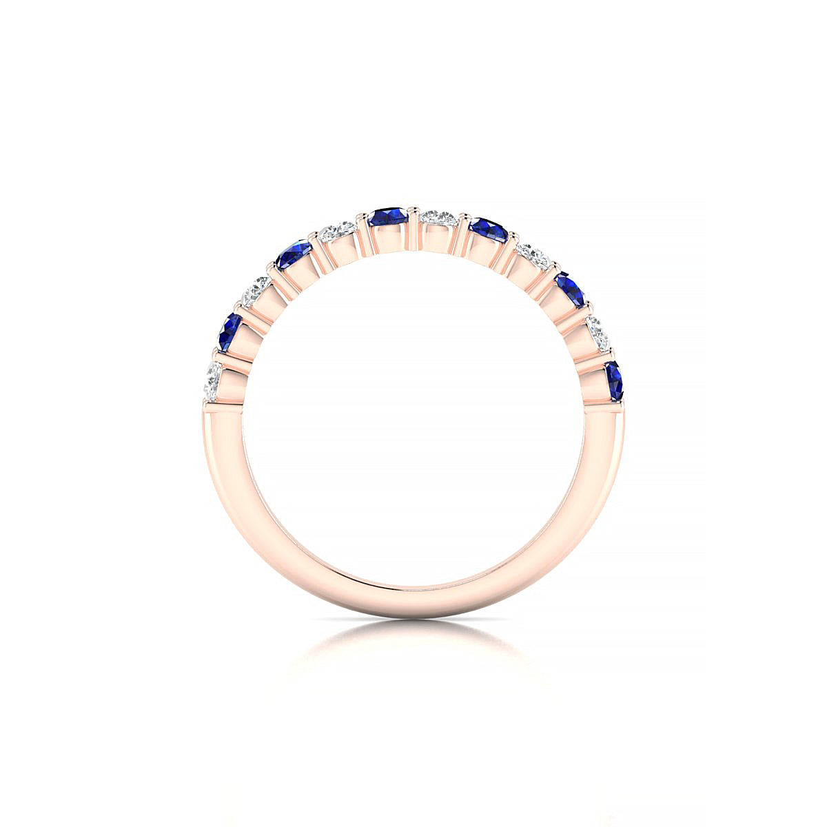 Destiny | 18k Rose Gold 2.5 mm Round Sapphire Ring