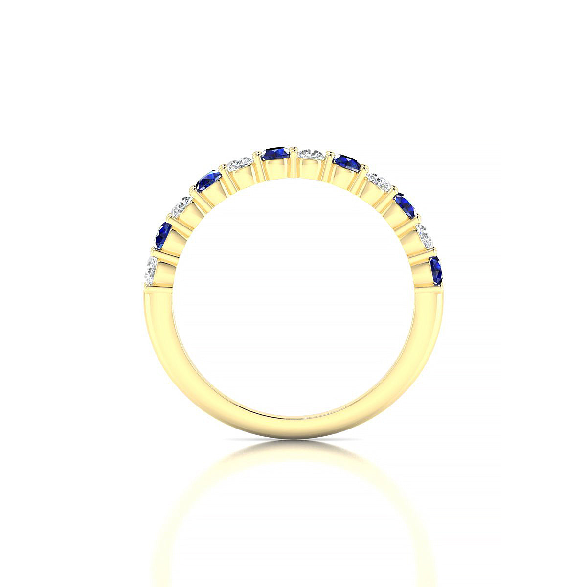 Destiny | 18k Yellow Gold 2.5 mm Round Sapphire Ring