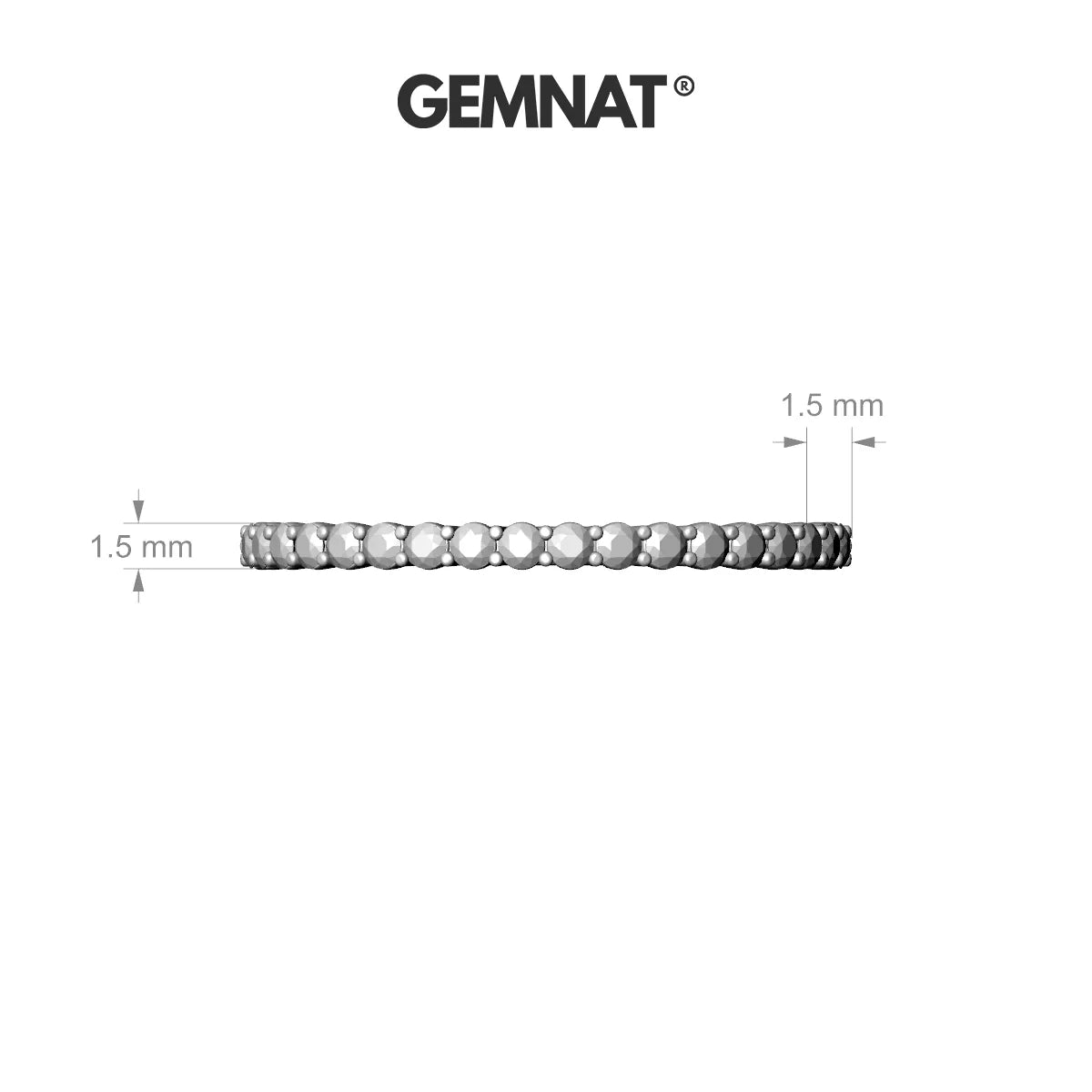 Destiny | 18k Rose Gold 1.5 mm Round Sapphire Ring