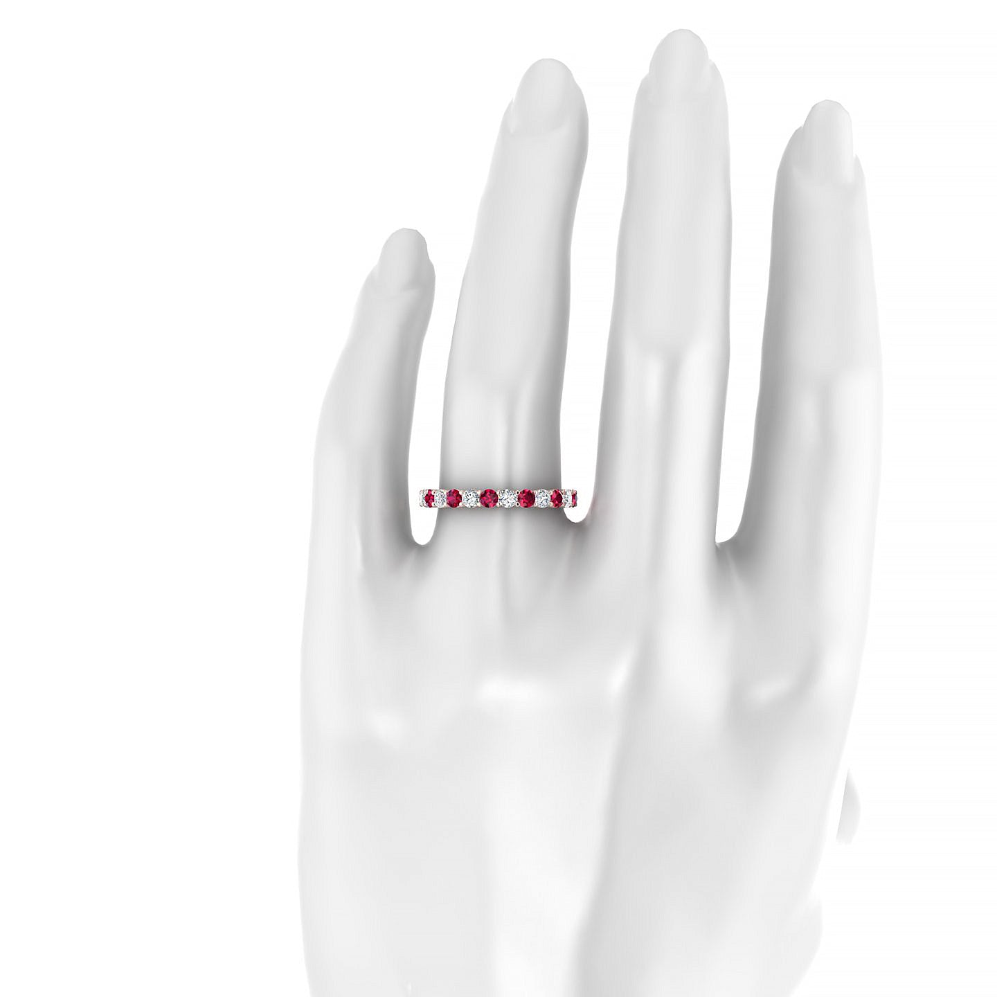 Destiny | 18k Rose Gold 2.5 mm Round Ruby Ring