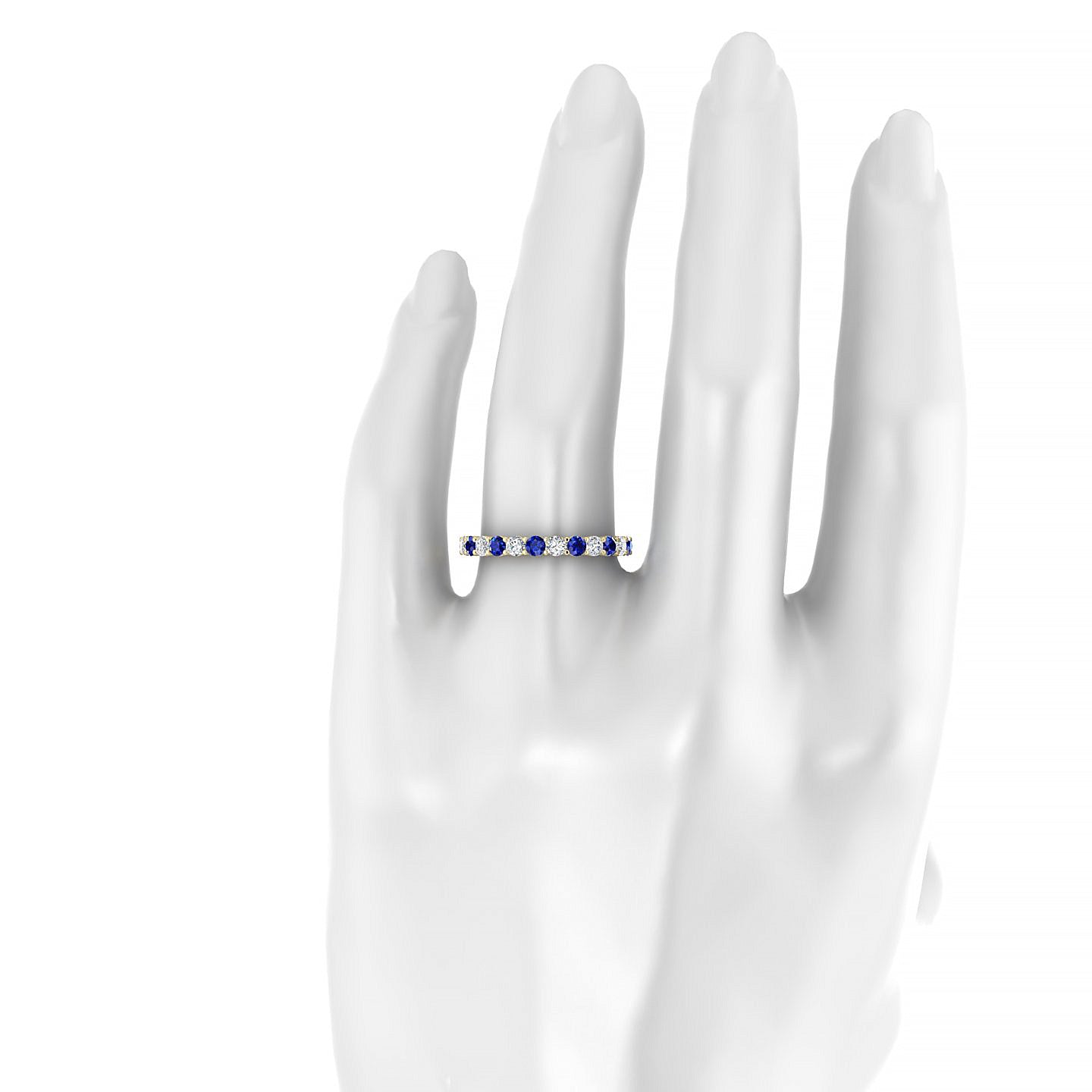 Destiny | 18k Yellow Gold 2.5 mm Round Sapphire Ring