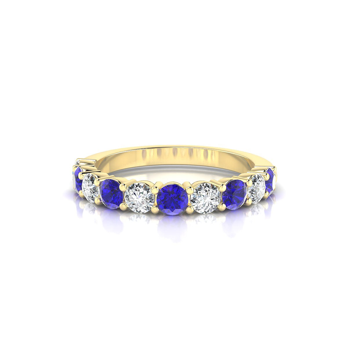 Destiny | 18k Yellow Gold 3 mm Round Tanzanite Ring