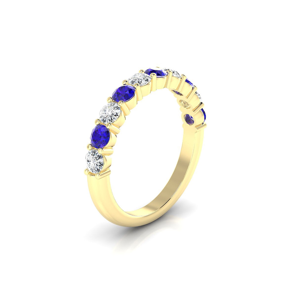 Destiny | 18k Yellow Gold 3 mm Round Tanzanite Ring