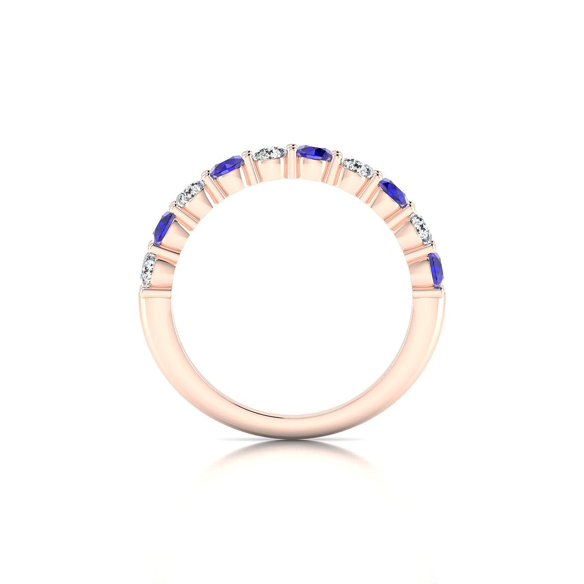 Destiny | 18k Rose Gold 3 mm Round Tanzanite Ring
