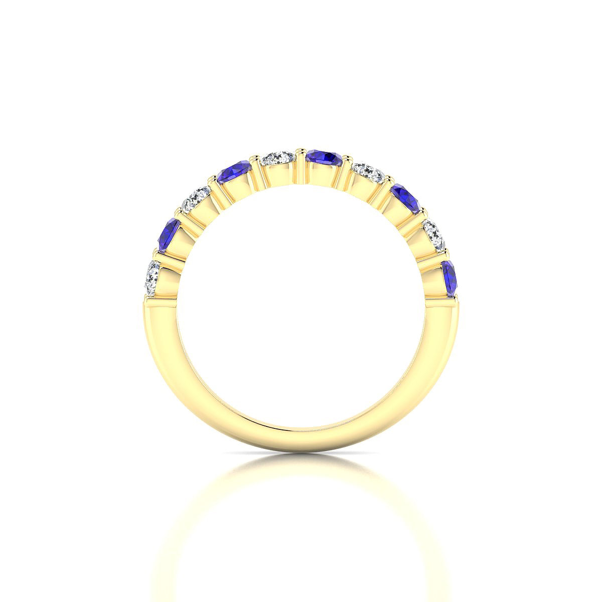 Destiny | 18k Yellow Gold 3 mm Round Tanzanite Ring