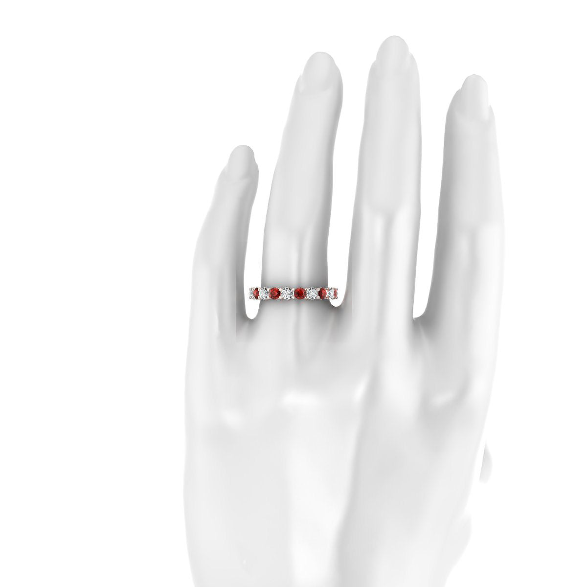 Destiny | 18k Rose Gold 3 mm Round Garnet Ring