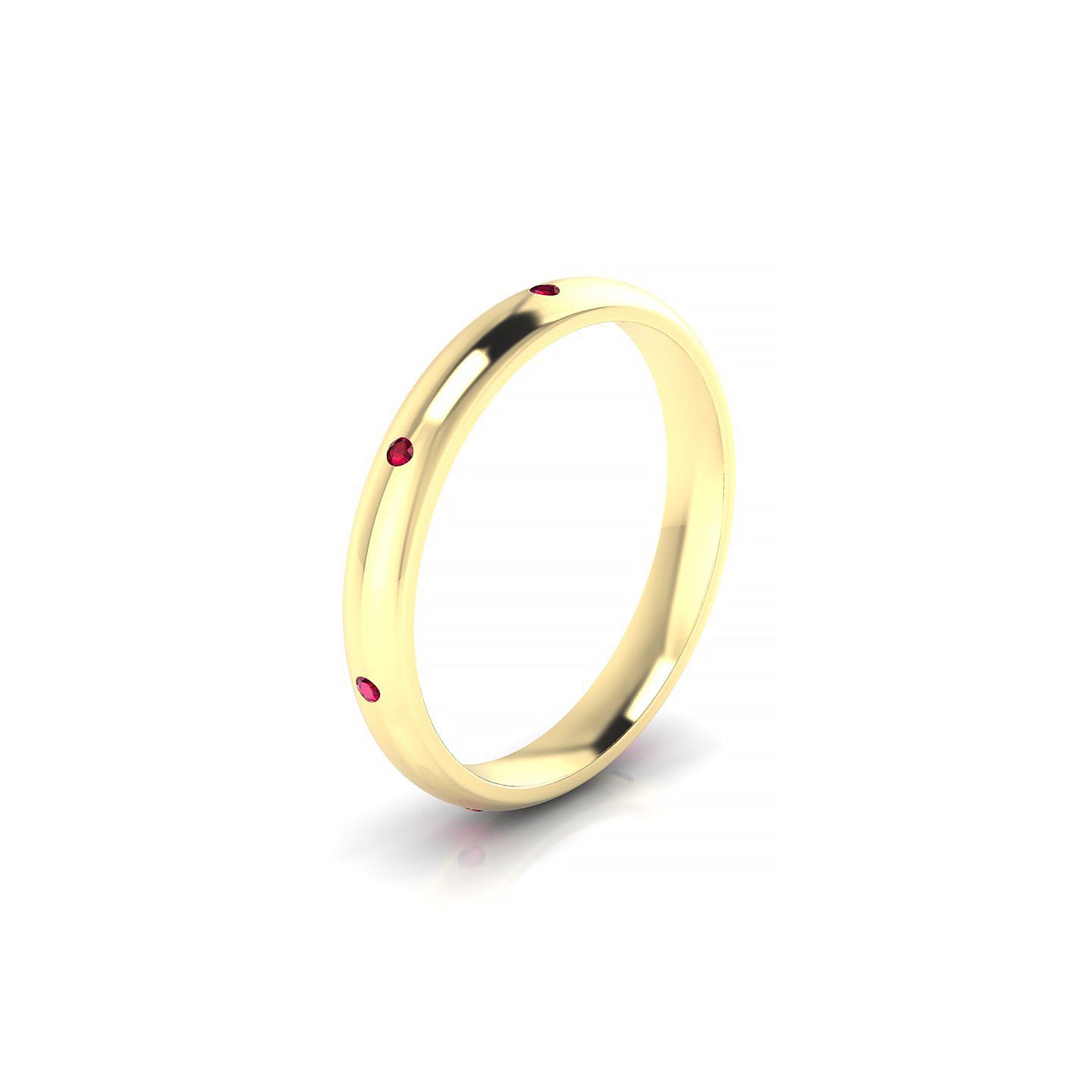 Devotion | 18k Yellow Gold 1.3 mm Round Ruby Ring