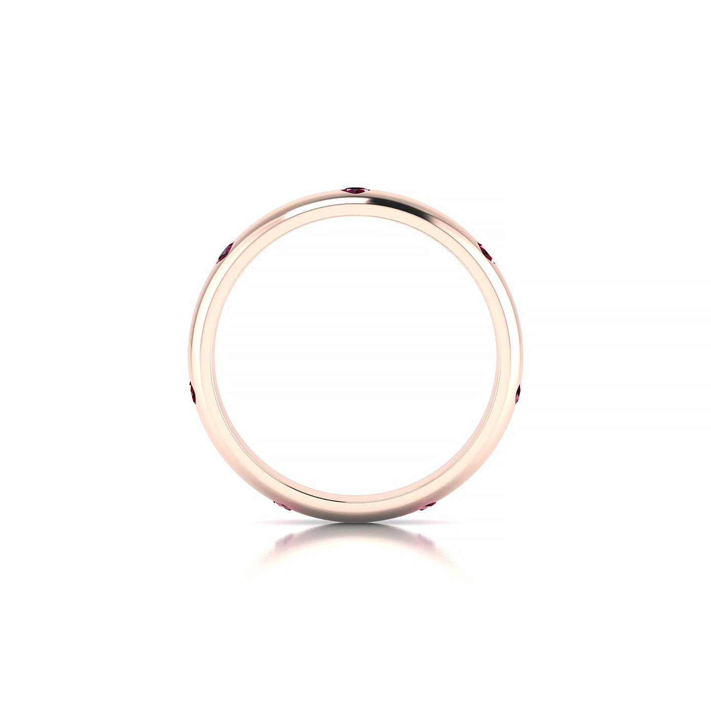 Devotion | 18k Rose Gold 2 mm Round Ruby Ring
